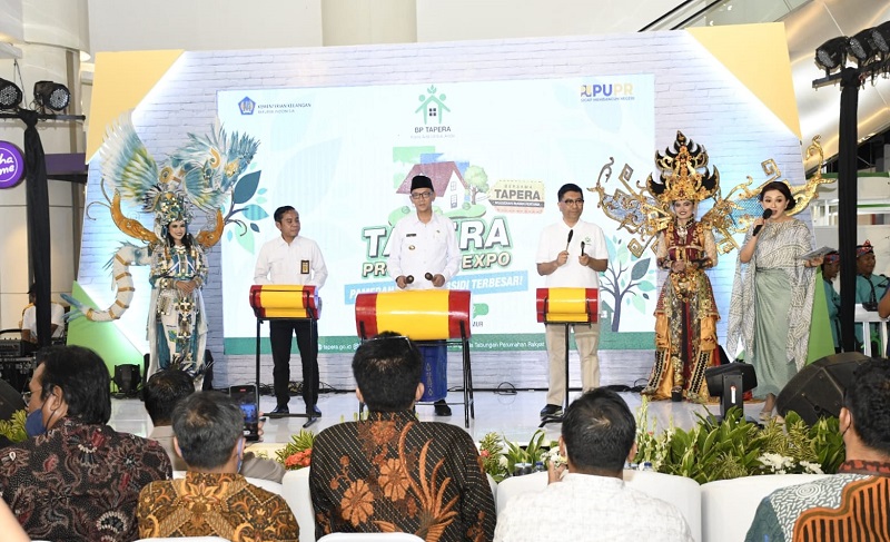 Tapera pameran perumahan di Jember, Jawa Timur.